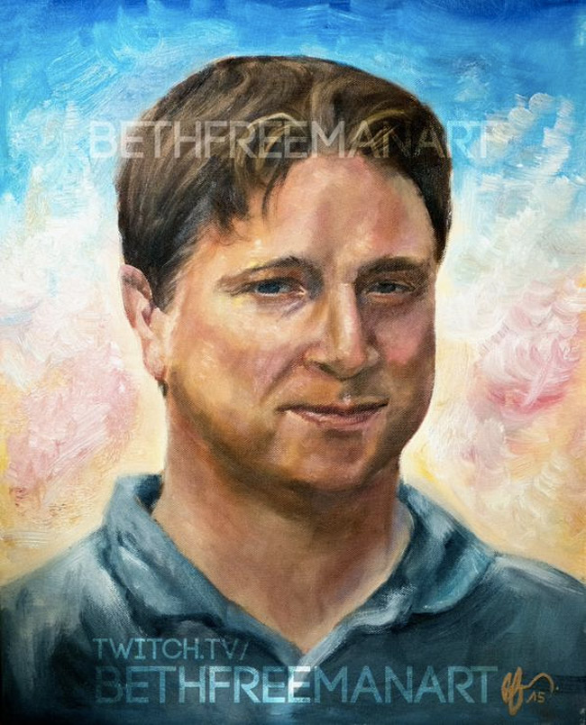650x804 Beth Freeman Draws Oil Painting Of Kappa Streamer News - Kappa Painting