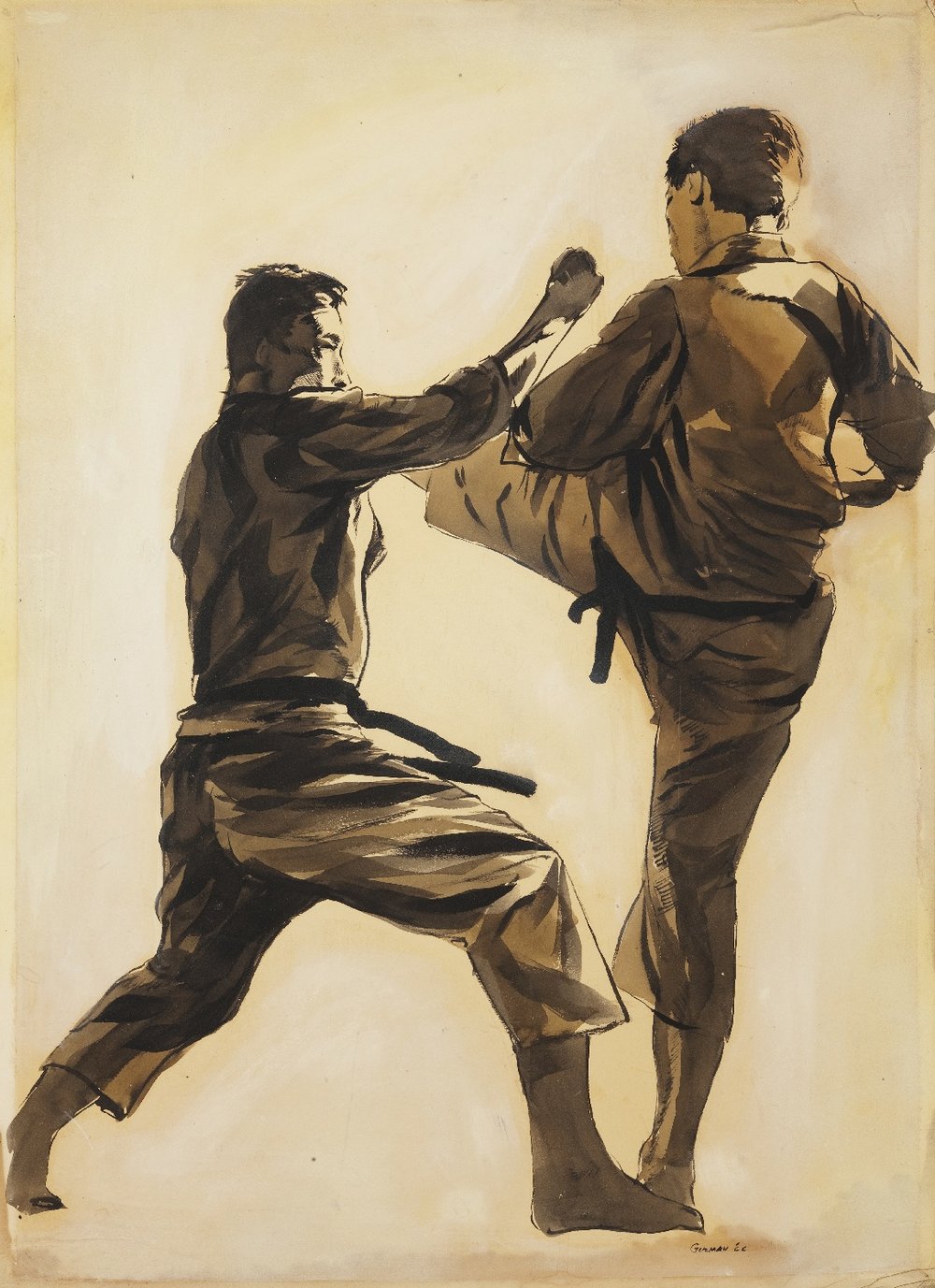 Karate Painting At PaintingValley Com Explore Collection Of Karate   Karate Painting 25 