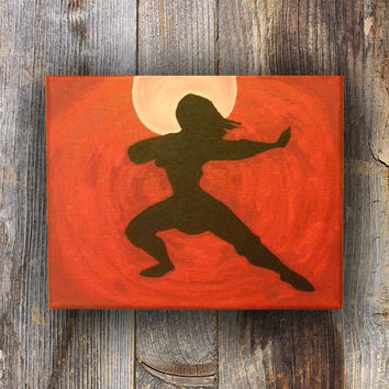 354x354 Tree Silhouette Art For Bedroom - Karate Painting