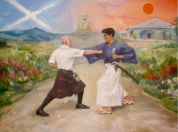 622x463 City's Karate Master To Visit Japan - Karate Painting