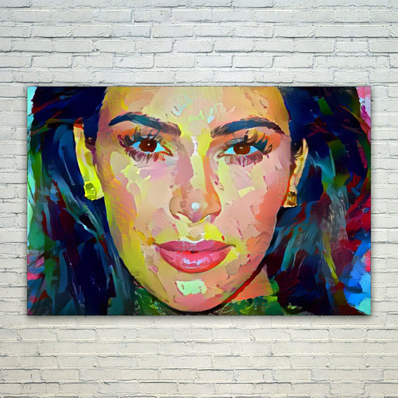 570x570 Kim Kardashian Kimk Posterkim Kardashian West Artkim - Kardashian Painting