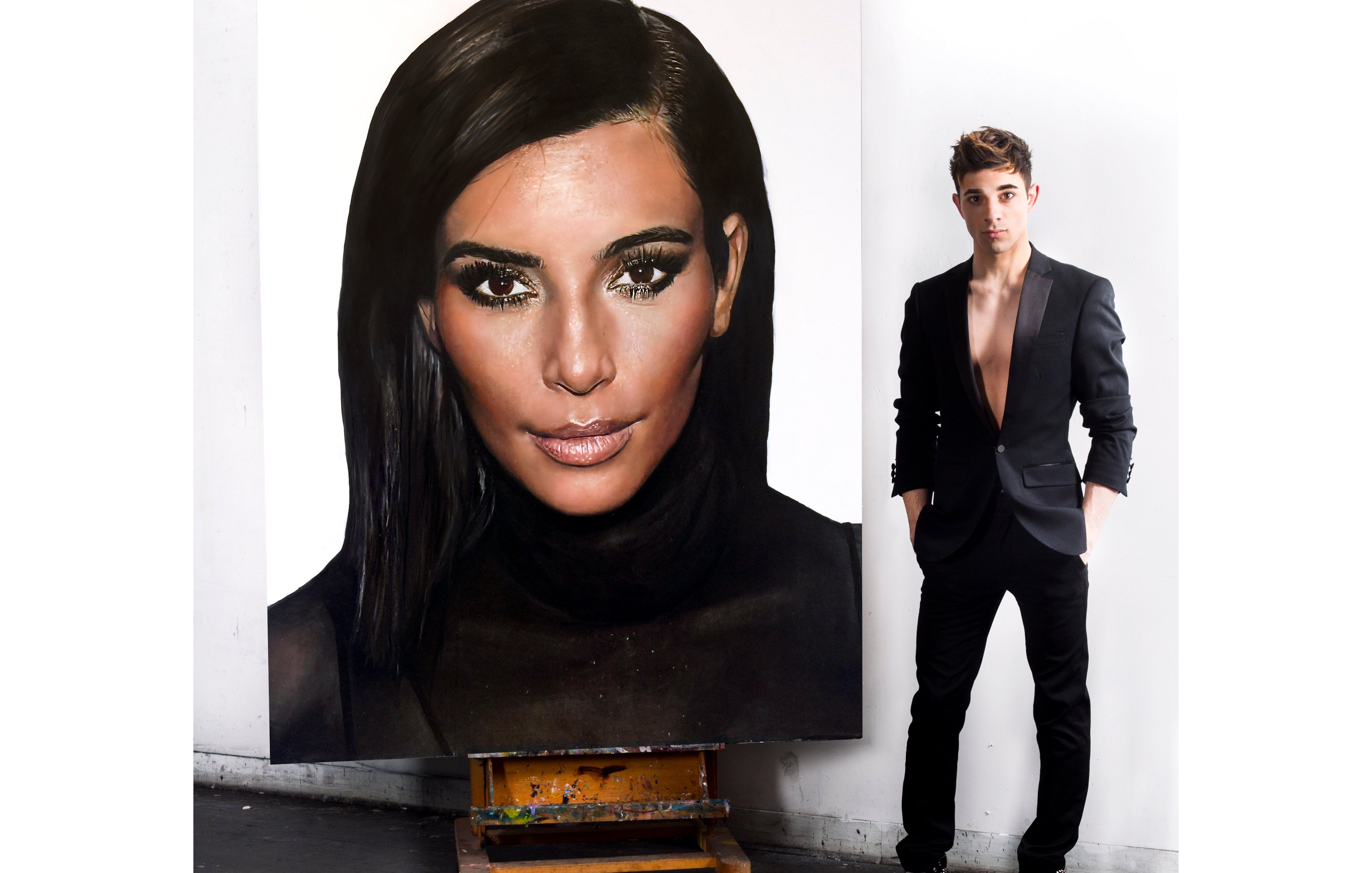 4096x2606 Kim Kardashian Photorealistic Painting - Kardashian Painting
