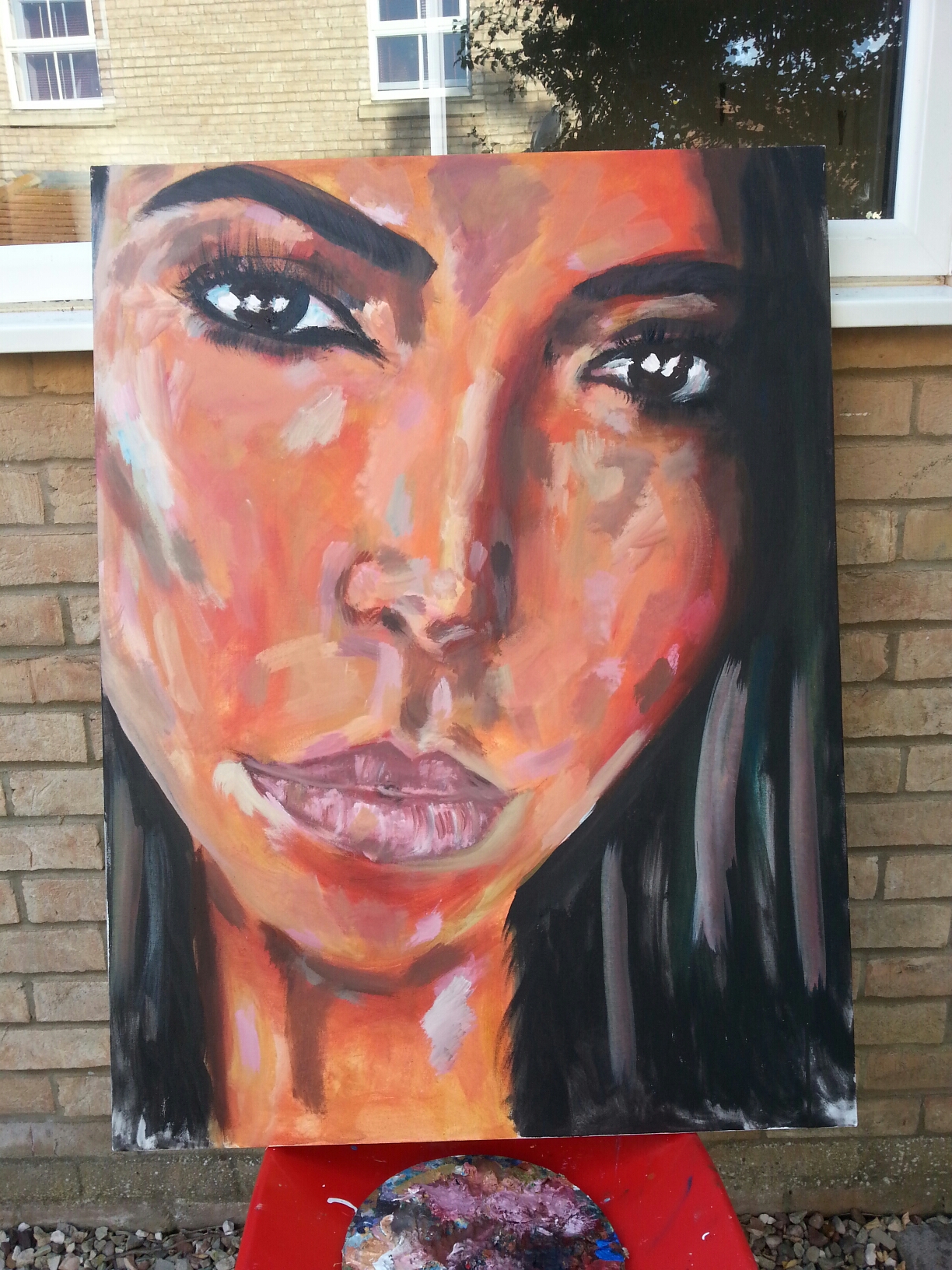 1224x1632 Kim Kardashiancrylic Painting In Progress @ L O U I S - Kardashian Painting