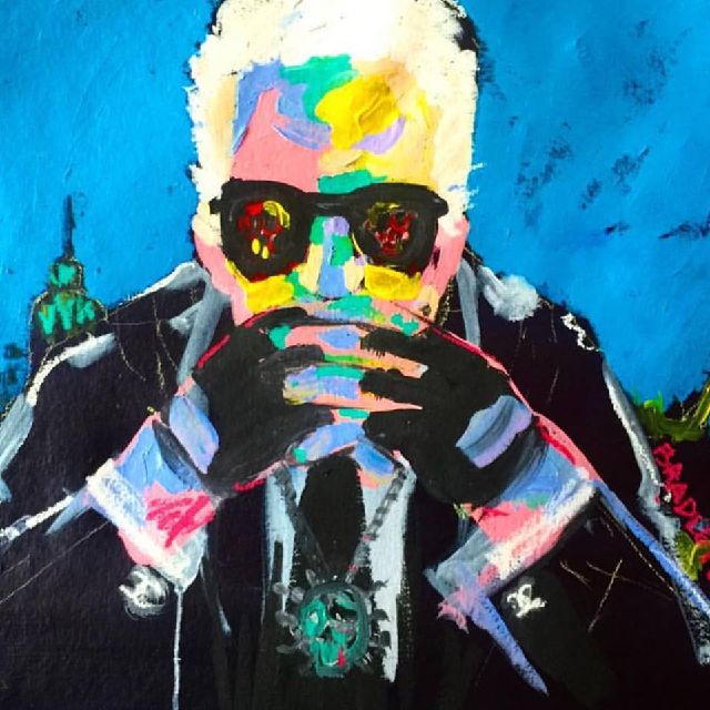 640x640 Karl Lagerfeld By Bradley Theodore - Karl Lagerfeld Painting