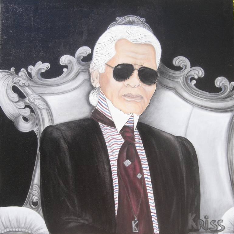 770x770 Saatchi Art Karl Lagerfeld Painting By Christiane Delannoy - Karl Lagerfeld Painting