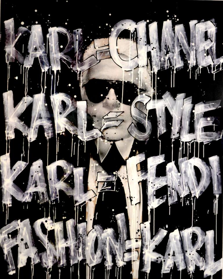 770x963 Saatchi Art Karl Lagerfeld Painting By Shawn Kolodny - Karl Lagerfeld Painting