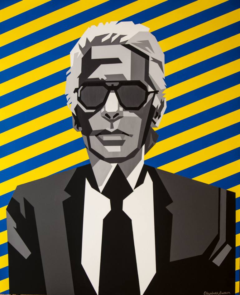 770x943 Saatchi Art Karl Lagerfeld By Elizabeth Sutton Collection - Karl Lagerfeld Painting