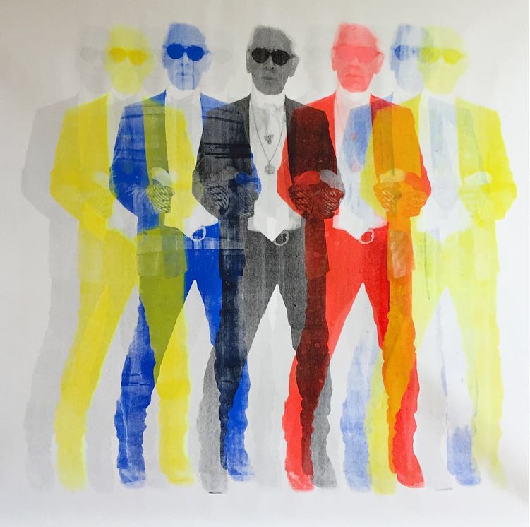 751x746 Shooting Karl, Multicolor X7 - Karl Lagerfeld Painting