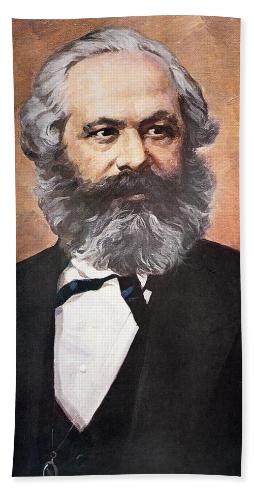 500x967 Karl Marx Beach Sheet For Sale By Unknown - Karl Marx Painting