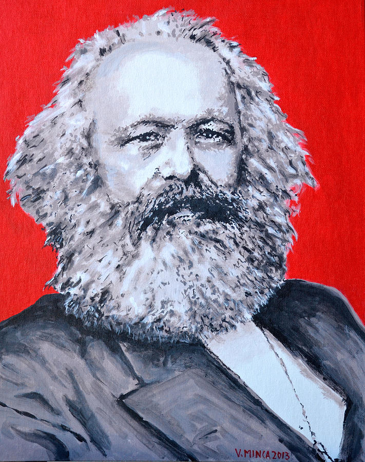 711x900 Karl Marx Painting By Victor Minca - Karl Marx Painting