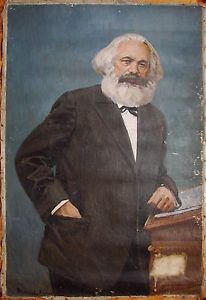 206x300 Russian Ukrainian Soviet Oil Painting Karl Marx Portrait Soc - Karl Marx Painting