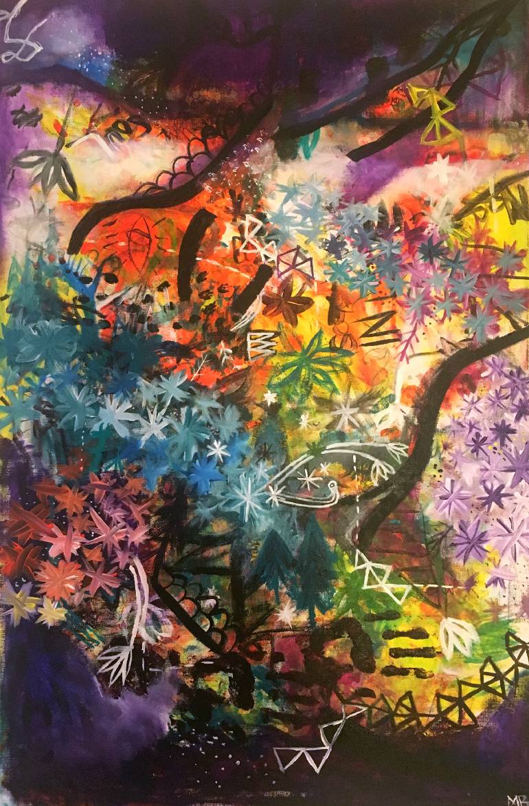770x1172 Saatchi Art Expanding From The Wheel Of Karma Painting By Mel - Karma Painting