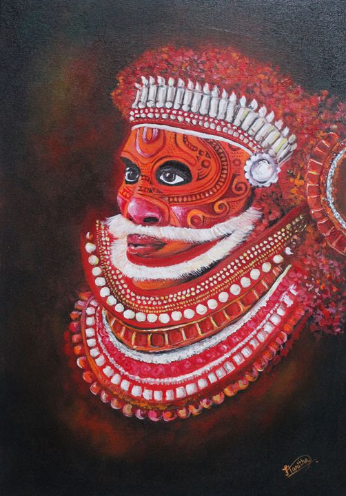 502x720 Theyyam - Karma Painting