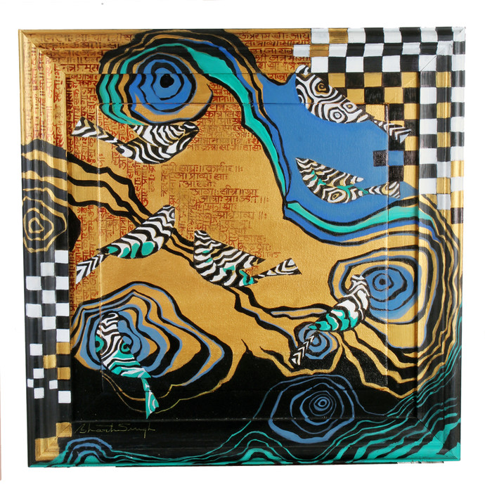 690x690 Karma By Artist Bharti Singh Expressionism, Painting Mojarto - Karma Painting