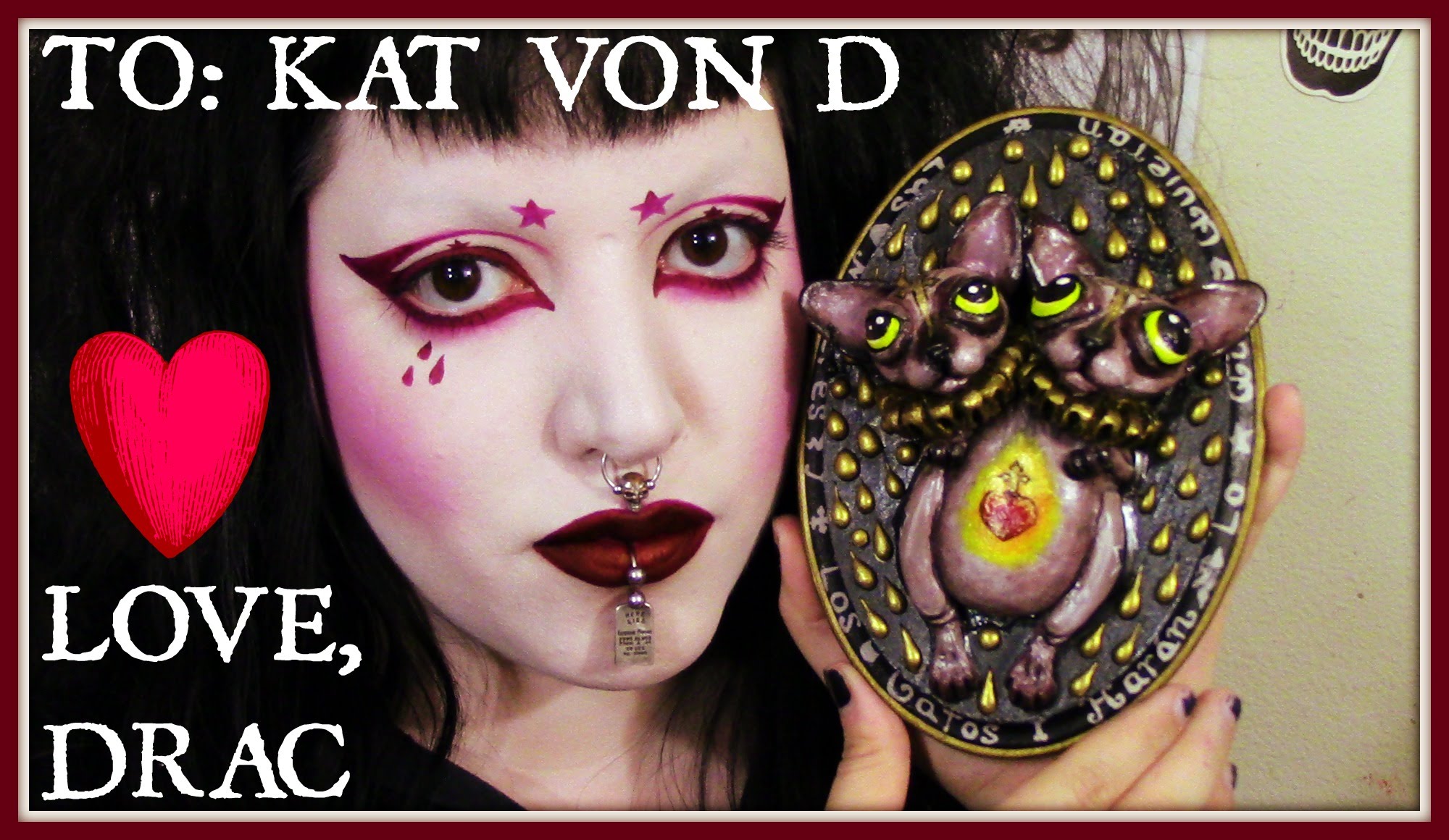 2000x1160 Drac's Speed Painting - Kat Von D Oil Painting