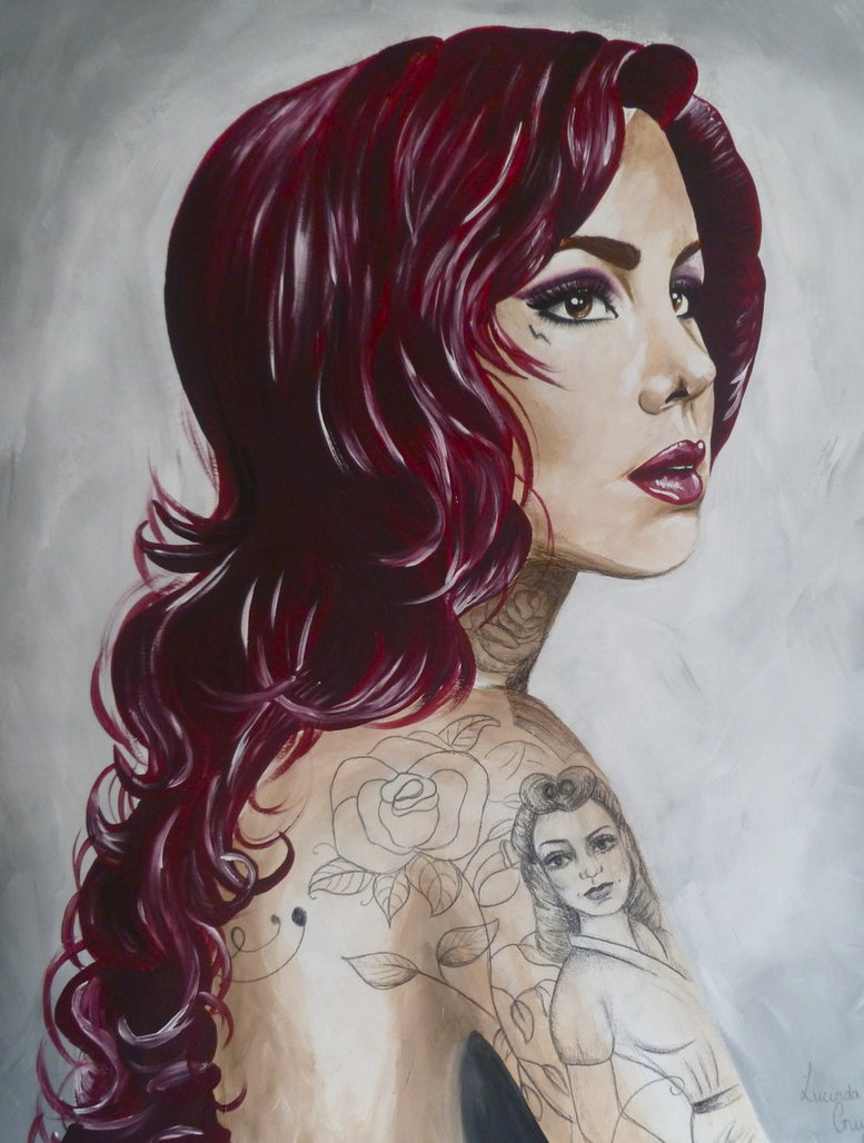 777x1028 Kat Von D Painting By Lucindaguy - Kat Von D Oil Painting