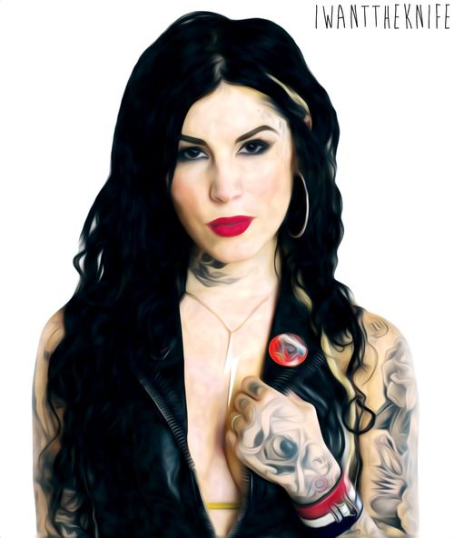 500x592 Kat Von D Painting Photoshop Cs5 Celebrity Paintings - Kat Von D Painting