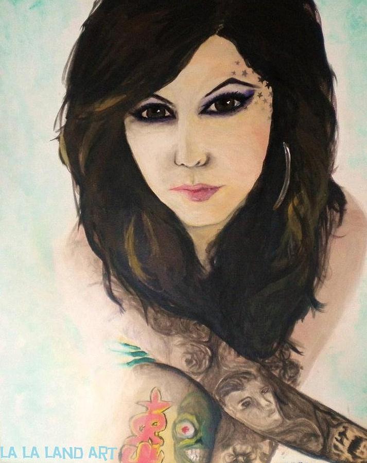 713x900 Kat Von D Painting By Amber Hepting - Kat Von D Painting