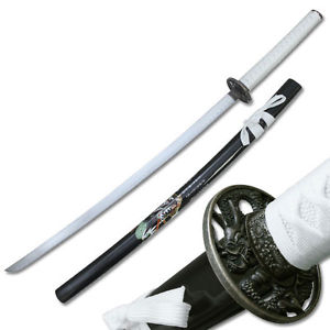300x300 Black Amp White Dragon Guard Samurai Painting Oriental Sword Katana - Katana Painting