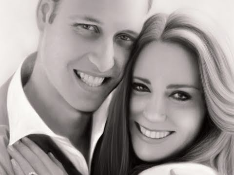 480x360 Royal Wedding Kate Middleton Prince William Painting - Kate Middleton Painting