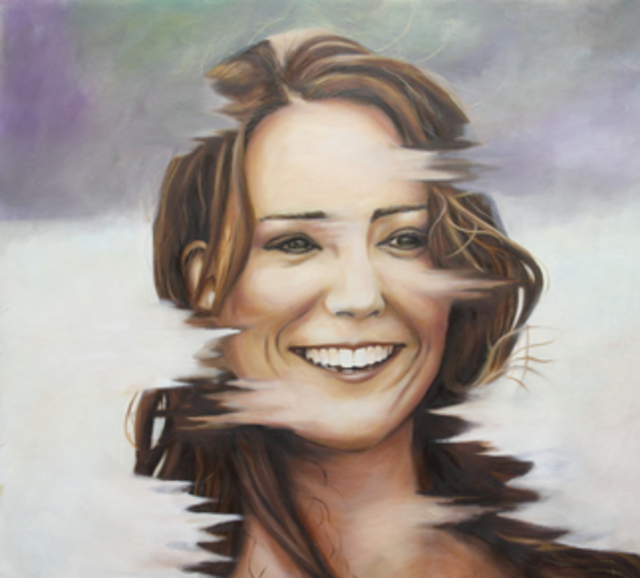640x578 Wong Pun Kin Artwork Portrait Of Kate Middleton Original - Kate Middleton Painting