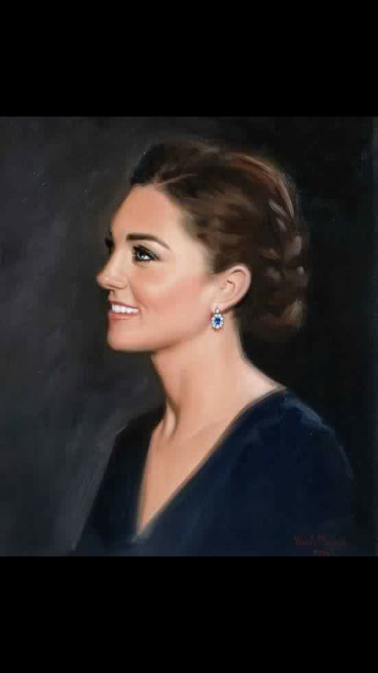 750x1334 Beautiful Painting Of The Duchess Of Cambridge. Catherine - Kate Middleton Painting