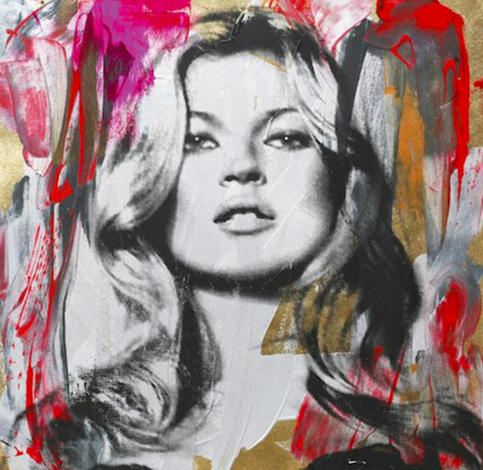 700x681 Kate Moss By Mr. Brainwash - Kate Moss Painting