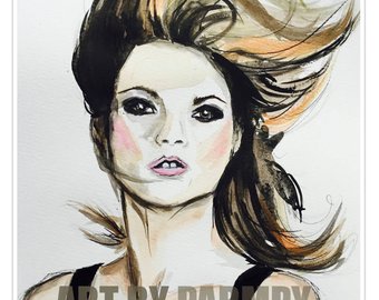 340x270 Kate Moss Painting Etsy - Kate Moss Painting