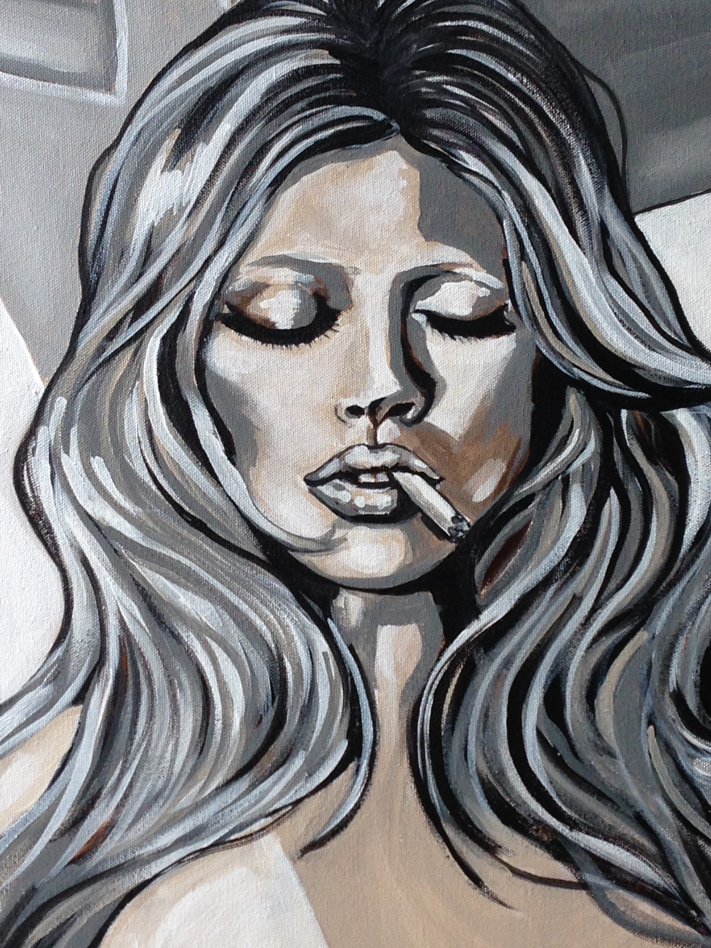 2448x3264 Ode To Kate Art And Fashion Intertwined - Kate Moss Painting
