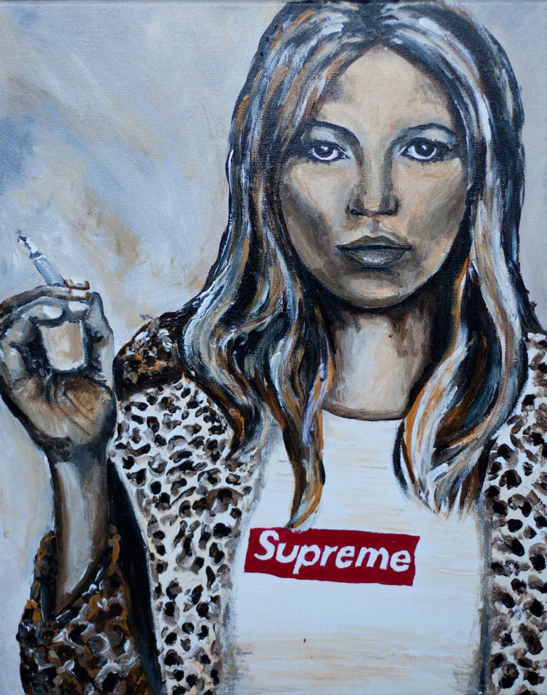 770x979 Saatchi Art Supreme Kate Moss Painting By Leah Petersen - Kate Moss Painting