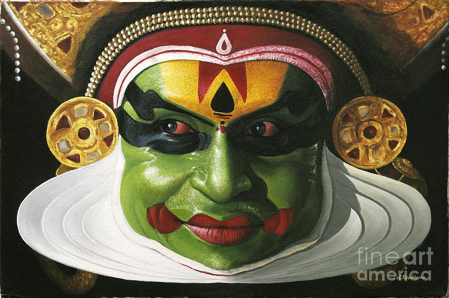 900x598 Kathakali Painting Painting By M Rajesh Kumar - Kathakali Painting