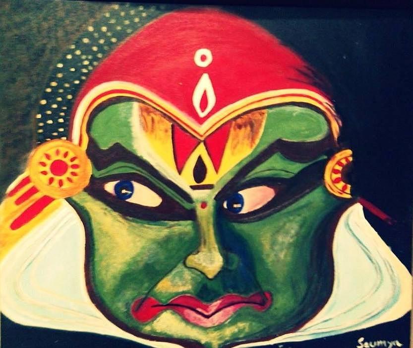 833x701 Kathakali Paintings Fine Art America - Kathakali Painting