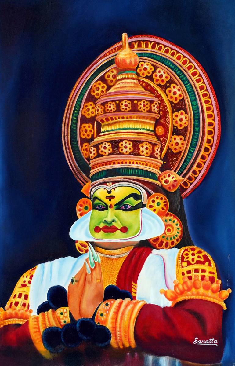 770x1198 Saatchi Art Kathakali - Kathakali Painting