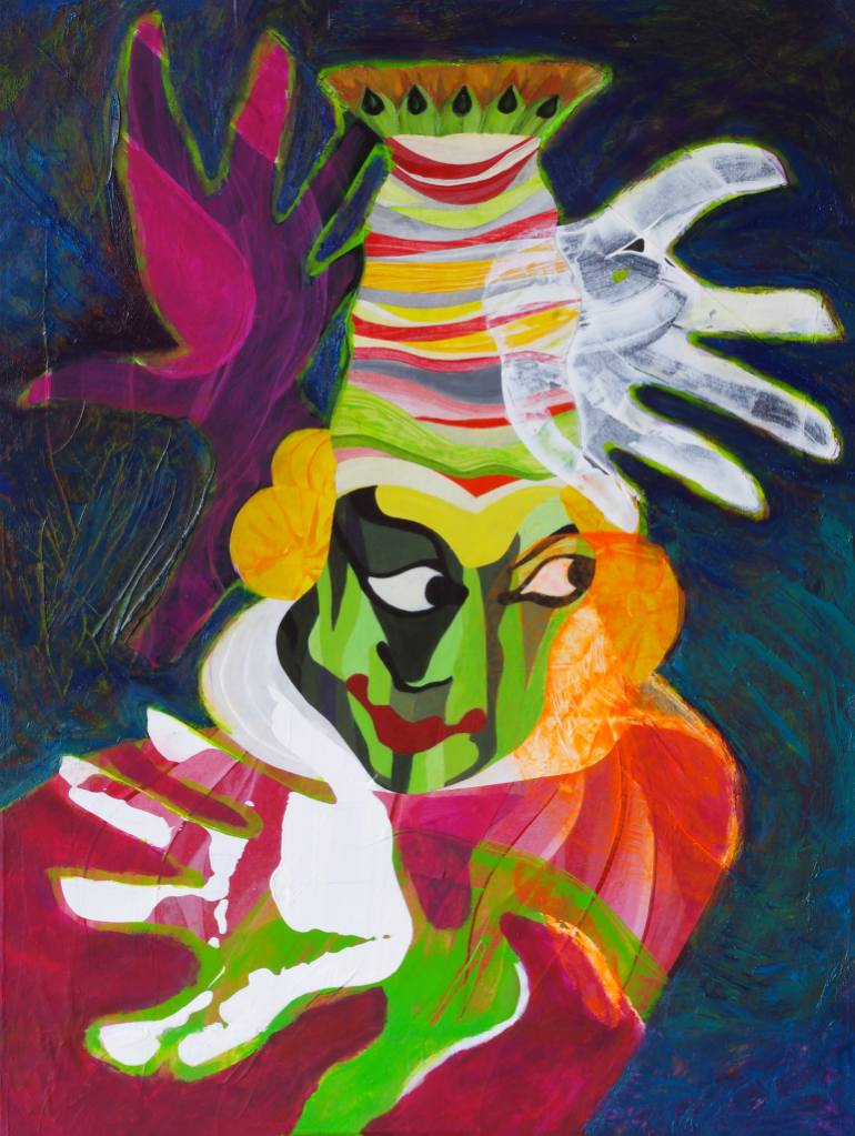 770x1023 Saatchi Art Kathakali Painting By Guillaume Rist - Kathakali Painting