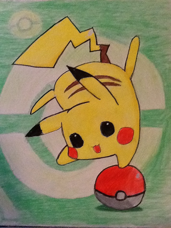 720x960 Kawaii Pikachu (Warning Extremely Old Drawing) By Nivla101 - Kawaii Painting