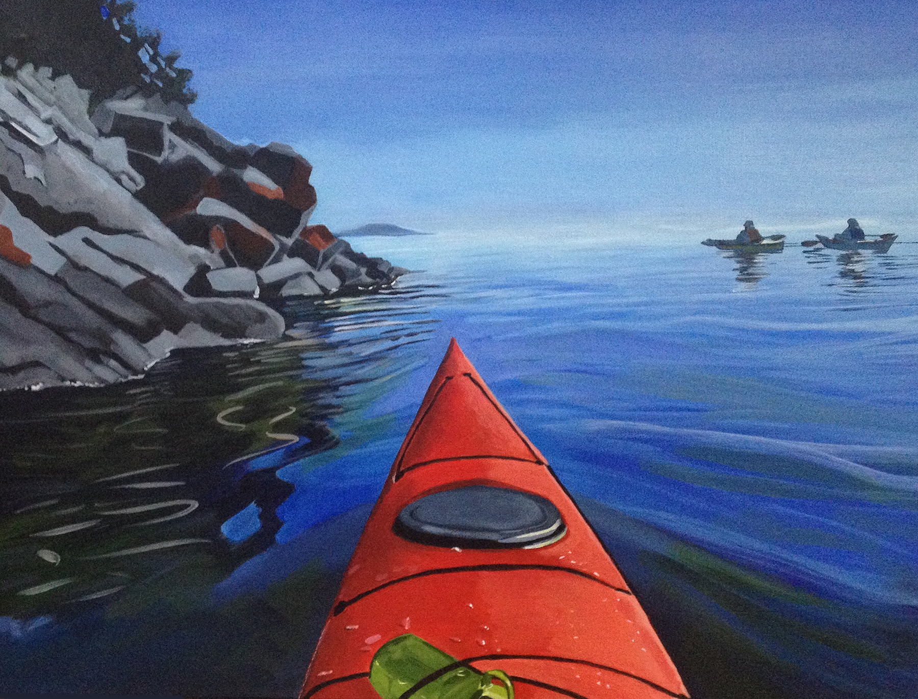 Kayak Painting at PaintingValley.com | Explore collection of Kayak Painting