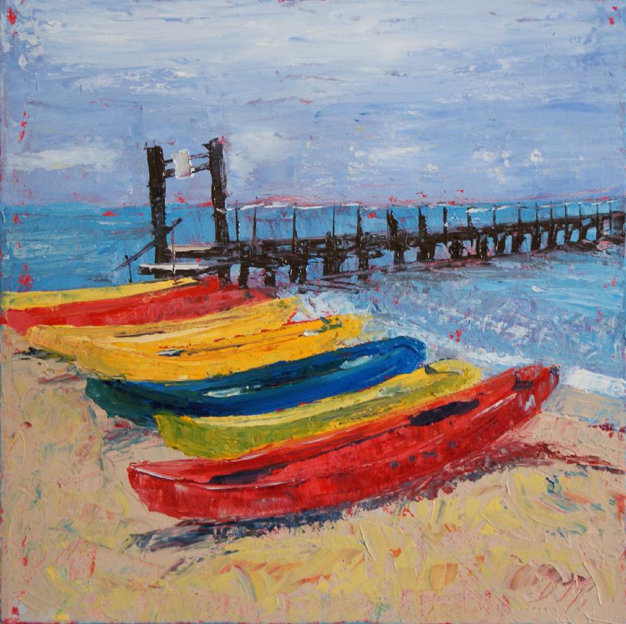 900x896 Painting The Day Away 1456 Kayak Anyone - Kayak Painting