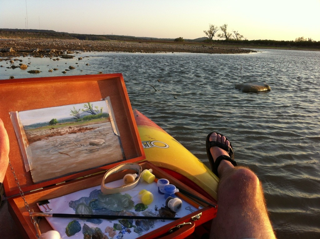 1024x765 Painting In A Kayak 1st Attempt En Plein Air - Kayak Painting