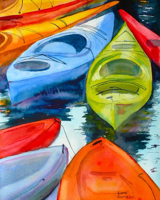 520x650 Stunning Kayak Artwork For Sale On Fine Art Prints - Kayak Painting