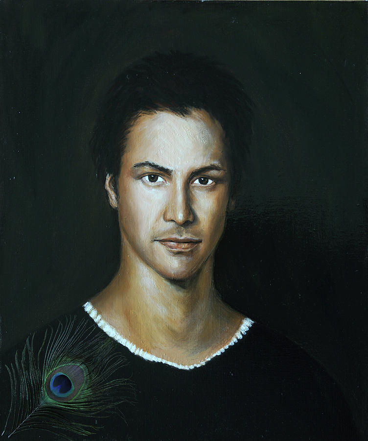 752x900 Keanu Reeves Painting By Eva Santi - Keanu Reeves Painting