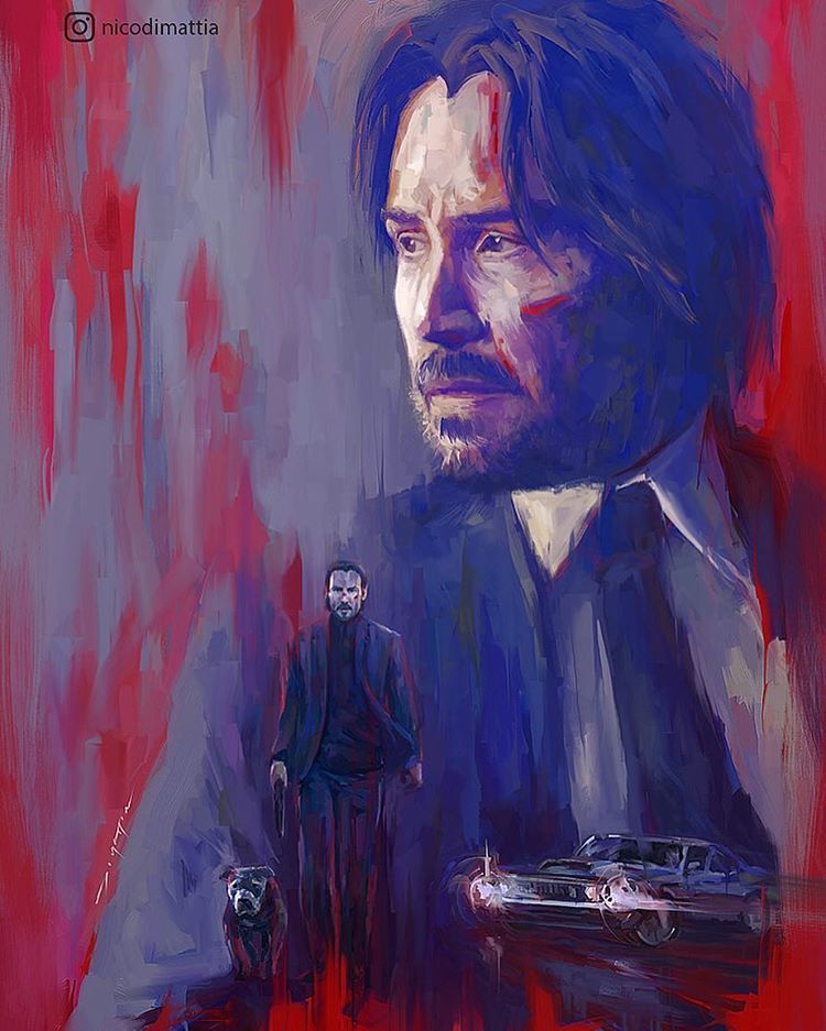 Keanu Reeves Painting at PaintingValley.com | Explore collection of ...