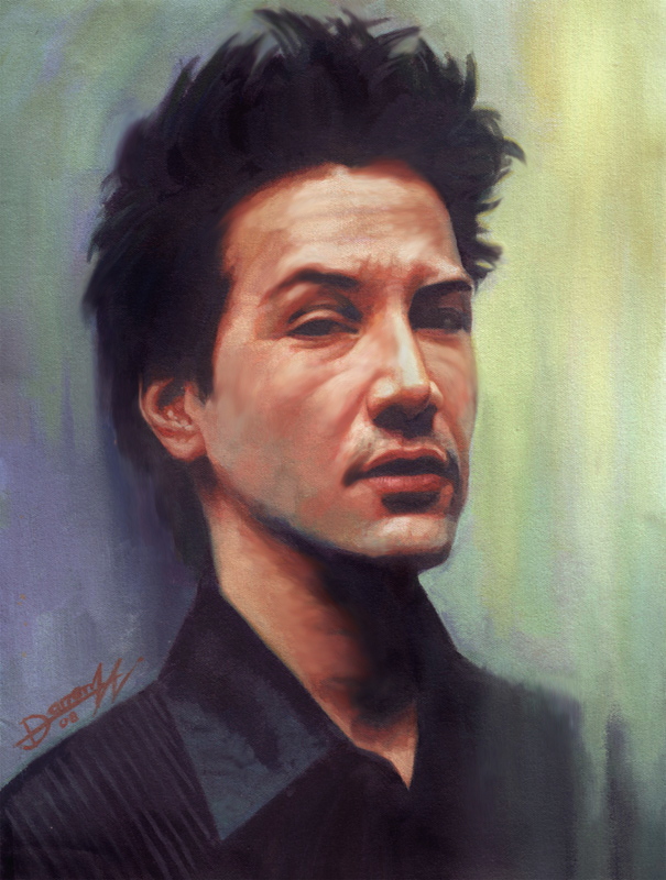 605x800 Keanu Reeves By Darrenheng - Keanu Reeves Painting