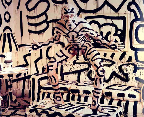 500x405 Keith Haring Muses, It Men The Red List - Keith Haring Painting
