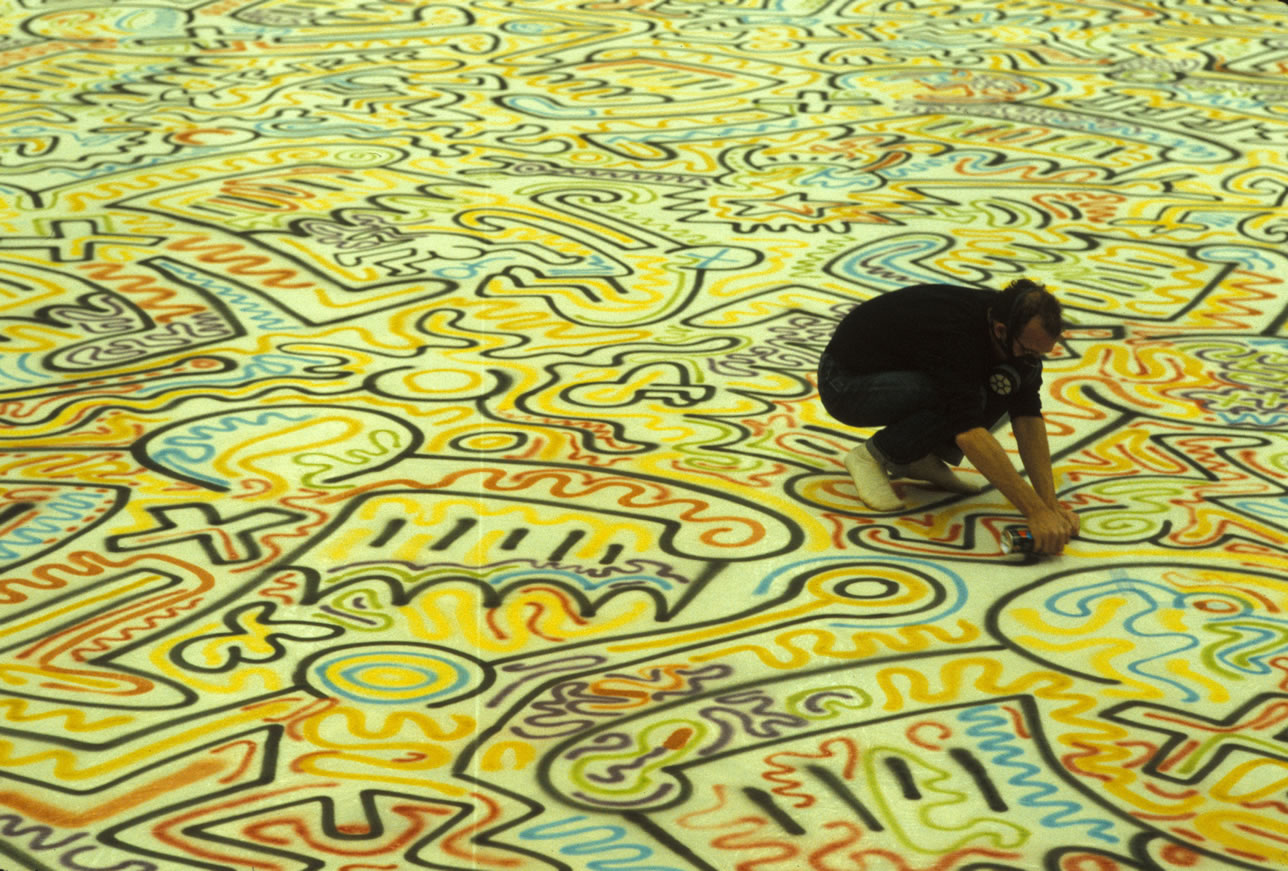 1288x871 Keith Haring - Keith Haring Painting