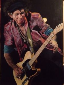 225x300 Fantastic Original Oil Painting Of Keith Richards Ebay - Keith Richards Painting
