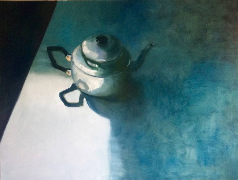 770x581 Saatchi Art Blue Study Light Amp Shade Painting By Jane Kell - Kell Painting