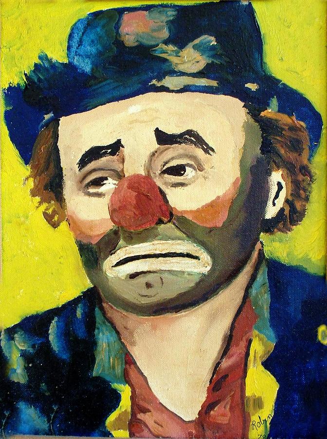672x900 Emmett Kelly Painting By Robin Monroe - Kelly Clown Painting