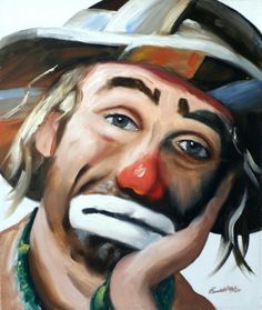 236x279 Emmett Kelly Clowns, American Clowns, Canvas Painting, Clowns - Kelly Clown Painting