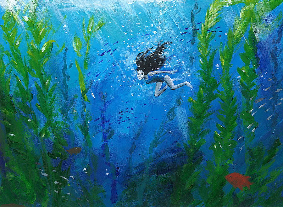 900x660 Kelp Forest By Alexa Sharpe Painting By California Coastal Commission - Kelp Forest Painting