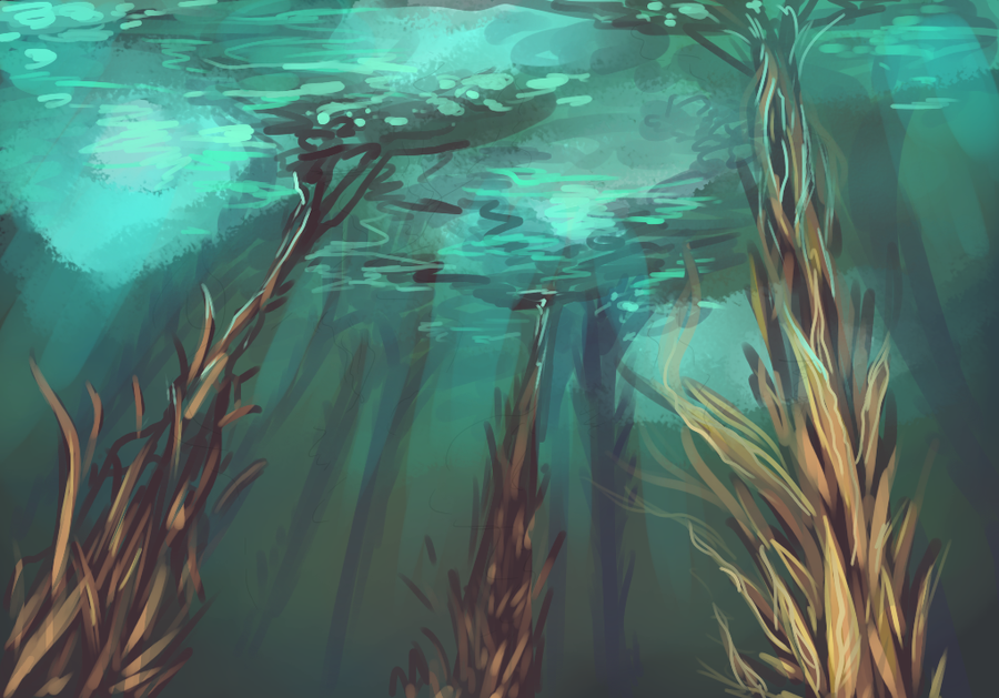 900x629 Kelp Forest By Sharkie19 - Kelp Forest Painting